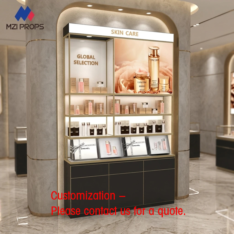 Luxury Skincare Shop - Expositor de Cosméticos Personalizado de Lujo